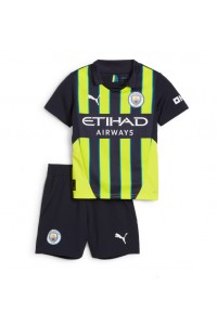 Manchester City Babytruitje Uit tenue Kind 2024-25 Korte Mouw (+ Korte broeken)